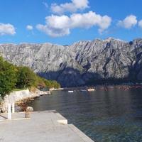 Land plot at the first line of the sea / lake in Montenegro, Kotor, Perast