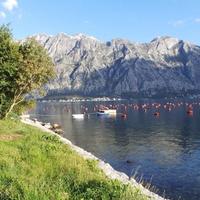 Land plot at the first line of the sea / lake in Montenegro, Kotor, Perast