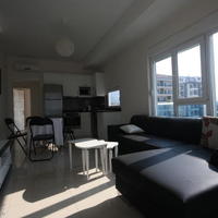 Квартира на первой линии моря/озера, в пригороде в Турции, 55 кв.м.